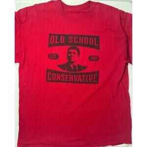 Ronald Reagan Old School Conservative Est 1980 Tshirt PreOwned in good condition